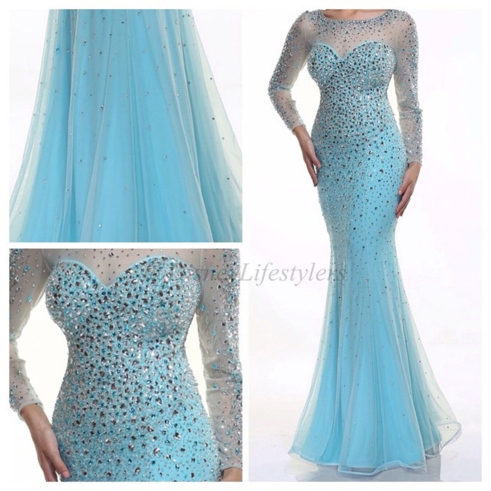 Disney Forever enchanted Elsa Aqua blue dress..